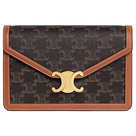 Céline Bolsa tiracolo Wallet on Chain Triomphe Tan Marrom