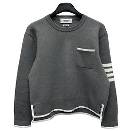 Thom Browne Diagonal gestreifter Strick Braun