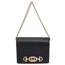 Cartera con cadena y tarjetero Gucci Jummy Negro