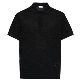 Burberry Check Woll-Polohemd Schwarz