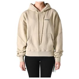 Off White Moletom com Capuz Caravaggio Arrow Bege Laranja