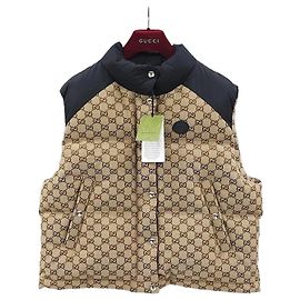 Gucci Chaleco acolchado de lona de algodón Multicolor