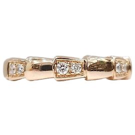 Bulgari Anello Serpenti Viper in oro rosa e diamanti Argento
