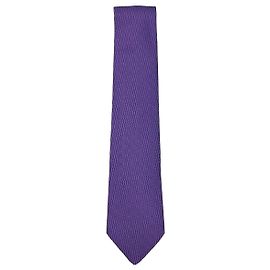 Hermès Corbata de seda Violet Marine Púrpura