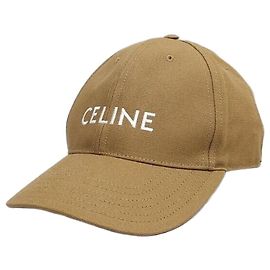 Céline Cotton Baseball Cap Light Brown Brown