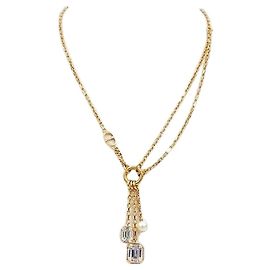 Dior Collana a catena Petit CD Cubic Pearl Argento
