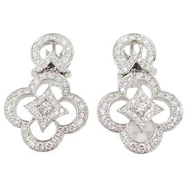 Louis Vuitton Diamond White Gold Ardentess Earrings Silvery