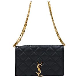 Saint Laurent Bolsa de ombro com corrente Monogram Prata