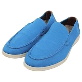Loro Piana Summer Work Knit Loafer Blue