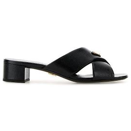 Prada Sandalias de cuero Negro