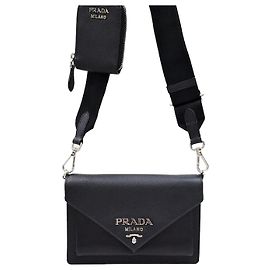 Prada Sac bandoulière Saffiano Envelope Noir
