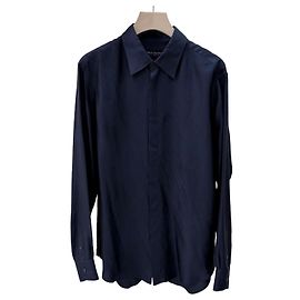 Louis Vuitton Monogram Silk Shirt Dark Navy Blue