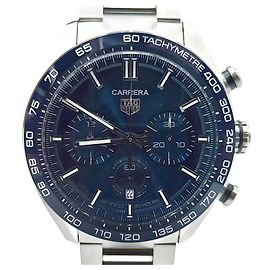 Tag Heuer Montre Carrera Chrono en acier Bleu