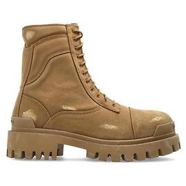 Balenciaga Botas Combat Strike Marrom