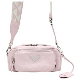 Prada Borsa a tracolla multi tasche in pelle invecchiata rosa Rosa