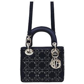Dior Mini Bag Black Satin Black