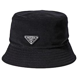 Prada Cordy Bucket Hat Schwarz