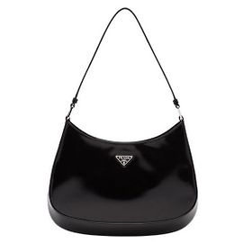 Prada Borsa a tracolla Cleo in pelle spazzolata OOO Nero
