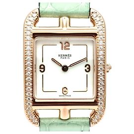 Hermès Reloj Cape Code de Oro y Diamantes Rosa