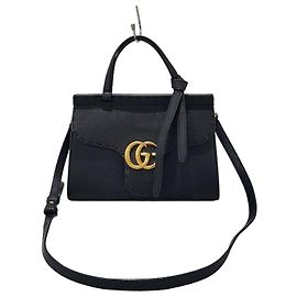 Gucci GG Marmont Mini Top Handle Schultertasche Silber