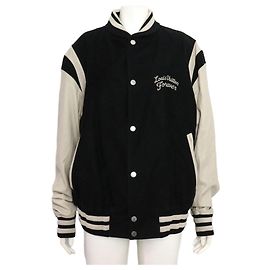 Louis Vuitton Giacca Varsity da uomo con logo ricamato Ramskin Forever Bianco