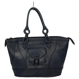 Tod's Leather Tote Bag Blue