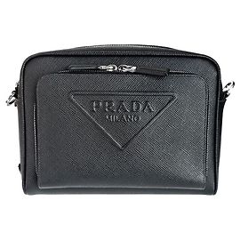 Prada Borsa a tracolla Saffiano Nero