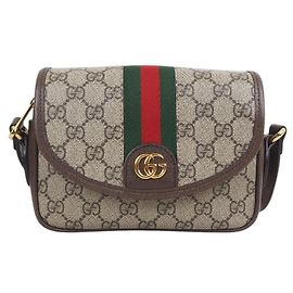 Gucci Borsa a Spalla Ophidia GG Marrone