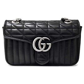 Gucci Borsa a Spalla Marmont Matelassé Nero
