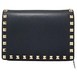 Valentino Mini borsa a tracolla Rockstud con catena Nero