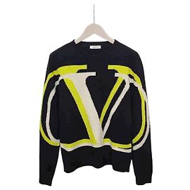 Valentino Rundstrick Black Neon Garavani Schwarz