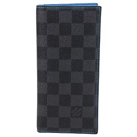 Louis Vuitton Cartera Brazza en Damier Graphite Azul