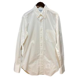 Thom Browne Armband Strap Poplin Button Down Shirt White White