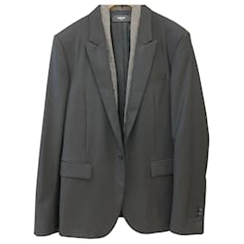 Amiri Leather Stud Blazer Jacket Black Black