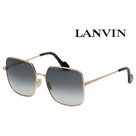 Lanvin Óculos de sol quadrados em metal dourado luxo moda oversized Multicor