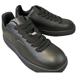 Burberry Leather Embossed Sneakers Black Black