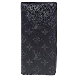 Louis Vuitton Cartera Brazza Monograma Eclipse Negro