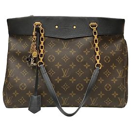 Louis Vuitton Monogram Palace Chain Schultertasche Schwarz