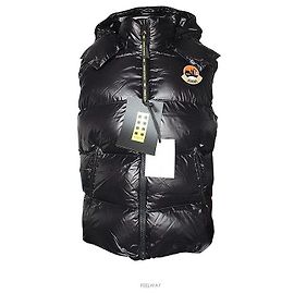 Moncler Genius Black Down Hooded Vest Black