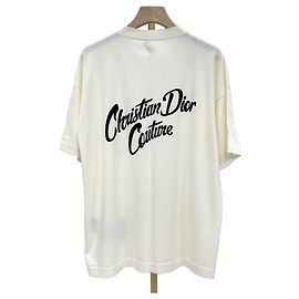 Dior Camiseta de jersey de algodão e seda ecru Branco