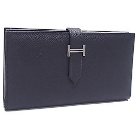 Hermès Hermes Bearn Soufflé Bi-fold Wallet Black