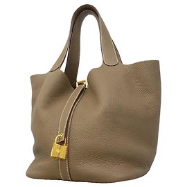 Hermès Bolsa Hermes Picotin Lock GM Taupe