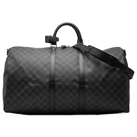 Louis Vuitton Keepall Bandouliere 55 em Damier Graphite preto Preto