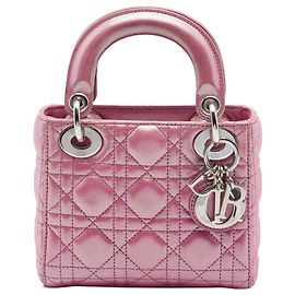 Dior Lady Dior Mini Iridescent Lammleder Cannage Rosa Pink