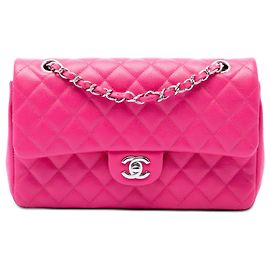 Chanel Rosa Medium Classic Caviar Double Flap Rosa