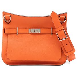 Hermès Orange Clemence Jypsiere 34 Orange