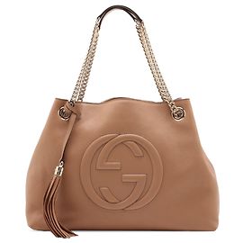 Gucci Beige Medium Calfskin Soho Chain Tote Beige