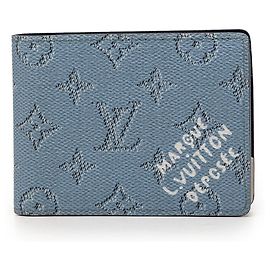 Cartera Multiple Heritage Monogram Azul Louis Vuitton Azul Azul claro