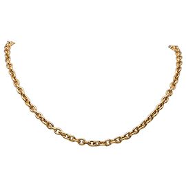 Collier long à chaîne vintage Chanel en or Doré