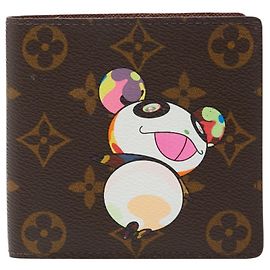 Louis Vuitton Monogram Panda Bi-fold Wallet Brown Multiple colors